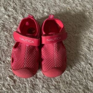 Nautica Pink Water Shoes with Breathable Mesh and Velcro Closure